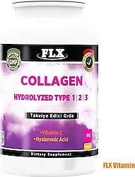FLX Collagen Tip 1-2-3 Hyaluronik Asit Vitamin C 90 Tablet