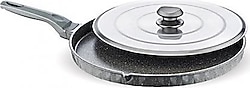 FMS D3006 Döküm Kapaklı Balık Gözleme Tavası 34 cm Gri