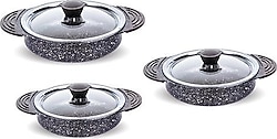 FMS G5007 6 Parça Granit Omlet Set Silikon Kulplu