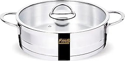 FMS Silindir 26 cm Basık Çelik Tencere