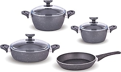 FMS T5004 7 Parça Granit Tencere Seti
