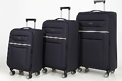 Fossil 2025 Ultra Light Kumaş Kabin + Orta + Büyük Boy 3'lü Valiz Seti
