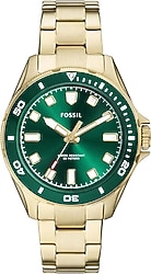 Fossil Dalton FBQ2884 Çelik Kordon Altın-Yeşil Erkek Kol Saati