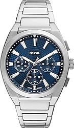 Fossil Everett FFS6104 Çelik Kordon Gümüş-Lacivert Erkek Kol Saati