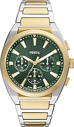 Fossil Everett FFS6106 Çelik Kordon Altın-Yeşil Erkek Kol Saati