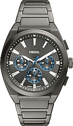 Fossil Everett FFS6107 Çelik Kordon Füme Erkek Kol Saati