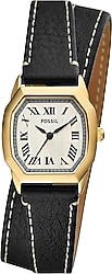 Fossil Harlow FES5404 Deri Kordon Siyah Kadın Kol Saati