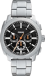 Fossil Machine FFS6095 Çelik Kordon Gümüş-Siyah Erkek Kol Saati