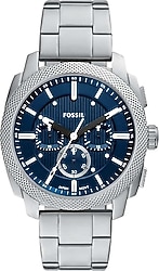 Fossil Machine FFS6096 Çelik Kordon Gümüş-Mavi Erkek Kol Saati