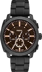 Fossil Machine FFS6097 Çelik Kordon Siyah Erkek Kol Saati