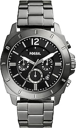 Fossil Privateer FBQ2817 Çelik Kordon Füme-Siyah Erkek Kol Saati