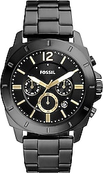Fossil Privateer FBQ2818 Çelik Kordon Siyah Erkek Kol Saati