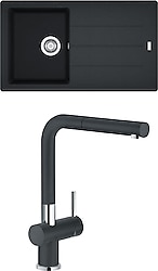 Franke Basis Bfg 611-86 Nero Granit Eviye + Active Plus Doccia Batarya
