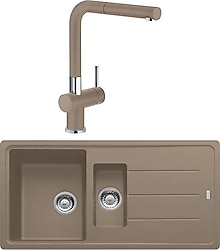 Franke BFG 651 1.5 Gözlü Oyster Granit Eviye + Activa Plus Doccia Batarya