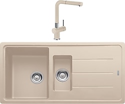 Franke BFG 651 1.5 Gözlü Sahara Granit Eviye + Active Plus Doccia Batarya