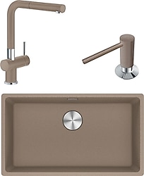 Franke Maris MRG 210/110-72 Avena Granit Eviye + Active Plus Doccia Batarya Seti