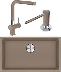 Franke Maris MRG 210/110-72 Oyster Granit Eviye + Active Plus Doccia Batarya Seti