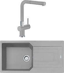 Franke Urban Ubg 611-100 Stone Grey Granit Eviye + Active Plus Doccia Batarya