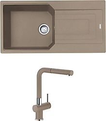 Franke Urban Ubg 611-86 Oyster Granit Eviye + Active Batarya