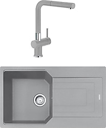 Franke Urban Ubg 611-86 Stone Grey Granit Eviye + Active Batarya