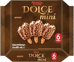 Freedo Dolce Mini Badem Dondurma 6x60 ml