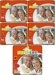 Freshlife Belbantlı Büyük Boy L 30'lu 5 Adet Hasta Bezi