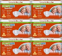 Freshlife Belbantlı Küçük Boy S 30'lu 6 Adet Hasta Bezi
