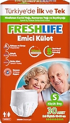 Freshlife Emici Külot Küçük Boy S 30'lu Hasta Bezi