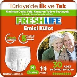 Freshlife Emici Külot Orta Boy M 30'lu 3 Adet Hasta Bezi