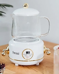 Fressi Eiffel YSB-GC02 0.6 lt Retro Beyaz Cam Kettle