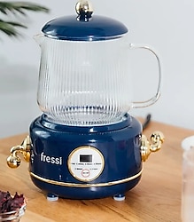 Fressi Eiffel YSB-GC02 0.6 lt Retro Lacivert Cam Kettle