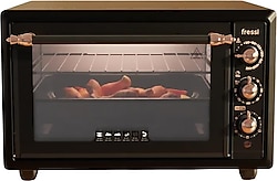 Fressi FR-MF01 Vintage Siyah 34 lt Midi Fırın