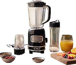 Fressi Retroblend FR-BL01 Öğütücülü 500 W Siyah Smoothie Blender Seti