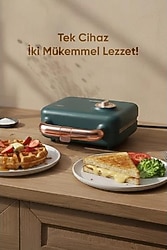 Fressi Triochef FR-TM51 Yeşil Waffle ve Tost Makinesi