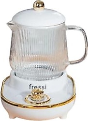 Fressi Venice YSB-GC03 0.6 lt Beyaz Retro Cam Kettle
