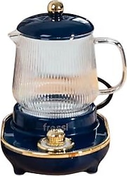 Fressi Venice YSB-GC03 0.6 lt Lacivert Retro Cam Kettle