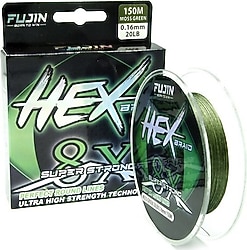 Fujin Hex Braid 8X 150 m 0.08 mm 3.6 kg Moss Green İp Misina