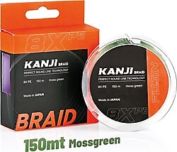 Fujin Kanji Braid 8X 150 m 0.165 mm 7 kg Moss Green İp Misina