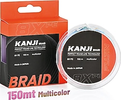 Fujin Kanji Braid 8X 150 m 0.165 mm 7 kg Multicolor İp Misina