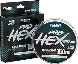 Fujin Pro Hex Braid 8X 150 m 0.14 mm 8 kg Moss Green İp Misina