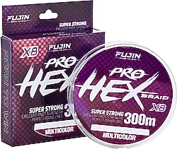 Fujin Pro Hex Braid 8X 300 m 0.14 mm 8 kg Multicolor İp Misina