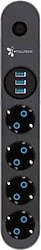 Fulltech FTR-01 4'lü 2 m 3 USB'li Akım Korumalı Priz
