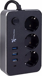Fulltech FTR-02 USB'li Kablosuz 2 m 3'lü Akım Korumalı Priz