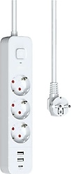 Fulltech FTR-16 USB'li Anahtarlı 1.8 m 3'lü Akım Korumalı Priz