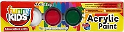Funny Kids 25 ml 6 Renk Akrilik Boya