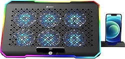 GameBooster GB-NS61 RGB 6 Fanlı 9"-17" Laptop Soğutucu