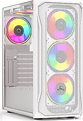 GameBooster GB-T005MW RGB Fanlı Beyaz ATX Oyuncu Kasası