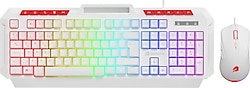 GameBooster Knight KM-11W Beyaz Kablolu Oyuncu Klavye Mouse Seti