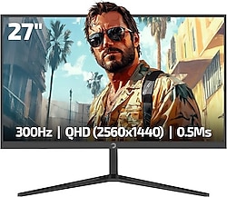 Gamepower Rapid Q-Max 27'' 0.5 ms 2K Pivot IPS 300 Hz Oyuncu Monitörü