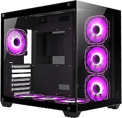 Gametech Prime V2 RGB Fanlı Siyah ATX Oyuncu Kasası